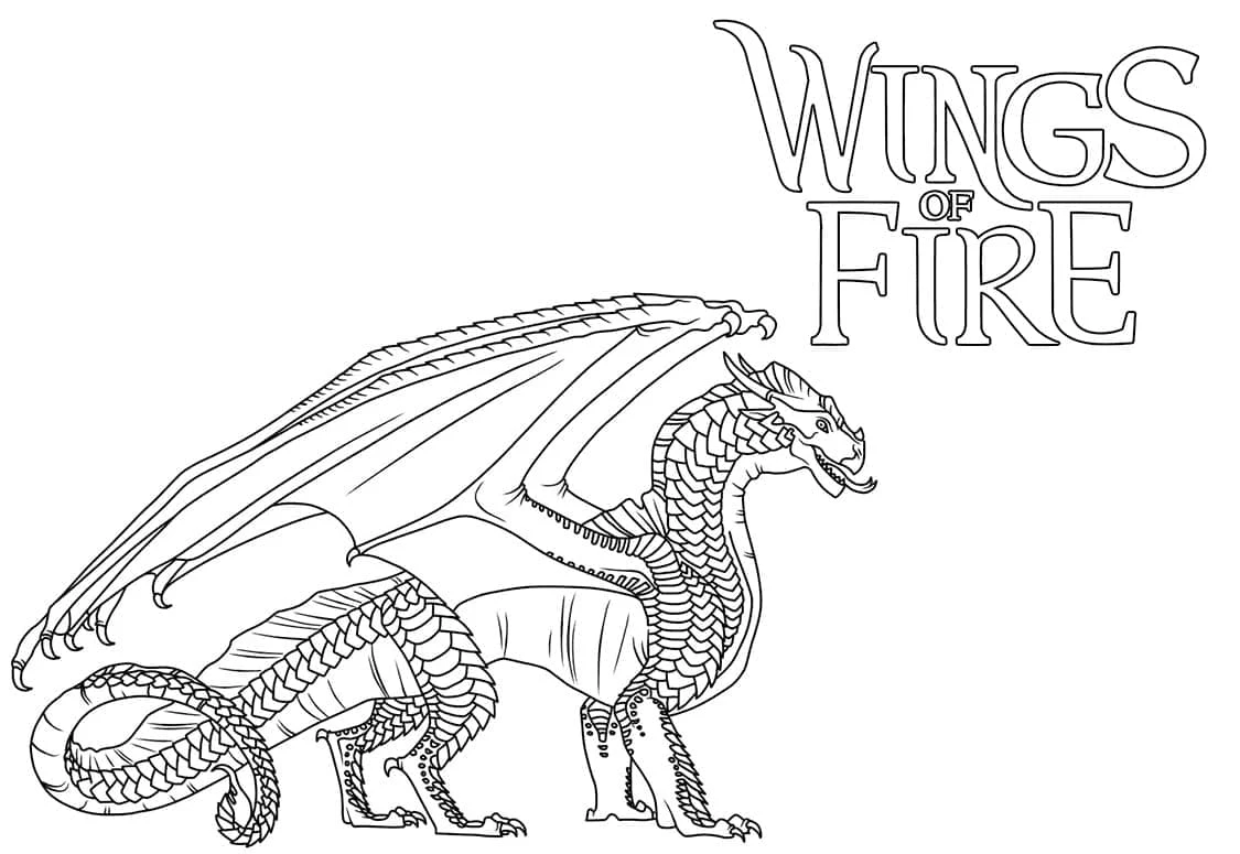 Ateşten Kanatlar (Wings of Fire) boyama sayfası – eğitici aktivite, yaratıcılık
