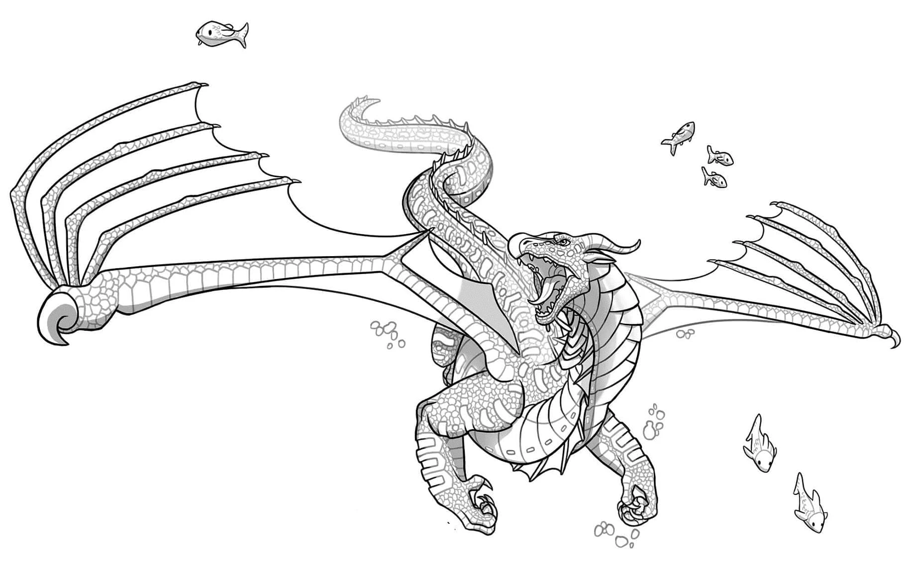 Ateşten Kanatlar (Wings of Fire) boyama sayfası – keyifli zaman, renkli çizimler