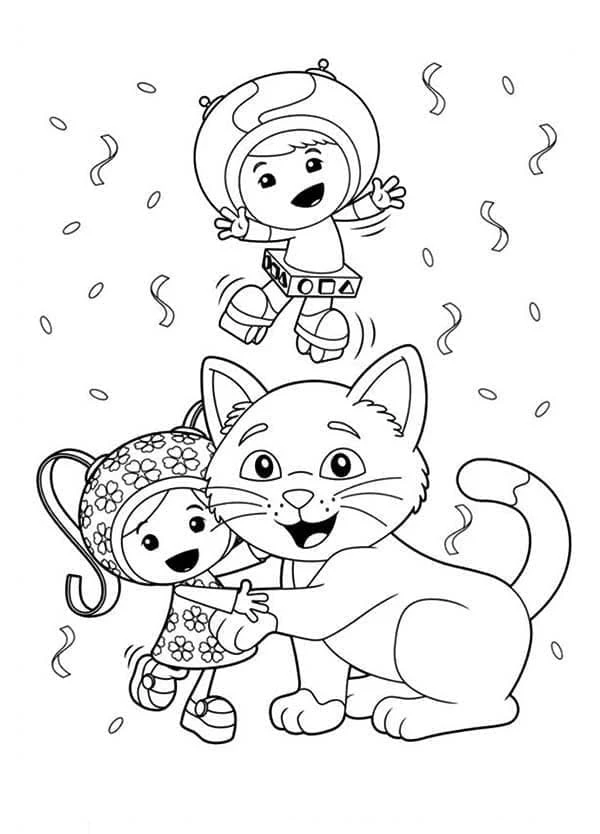 Team Umizoomi boyama sayfası – eğitici aktivite, yaratıcılık