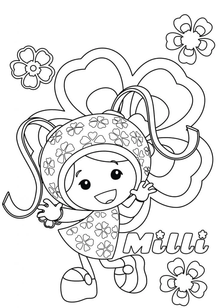 Team Umizoomi boyama sayfası – boyama çalışması, yaratıcılığı geliştirir