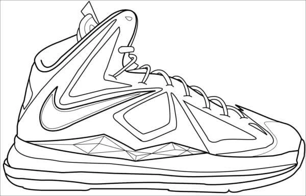 Nike boyama sayfası – sanatsal çalışma, çocuklar için