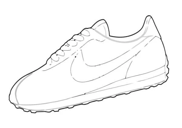 Nike boyama sayfası – basit çizim, kolay boyama
