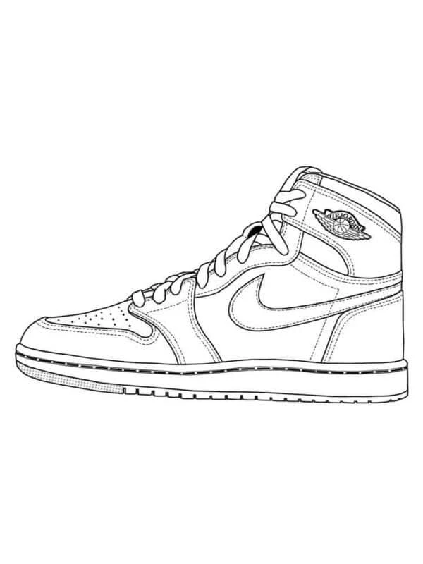 Nike boyama sayfası – boyama çalışması, yaratıcılığı geliştirir