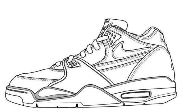 Nike boyama sayfası – eğlenceli etkinlik, el becerilerini geliştirir