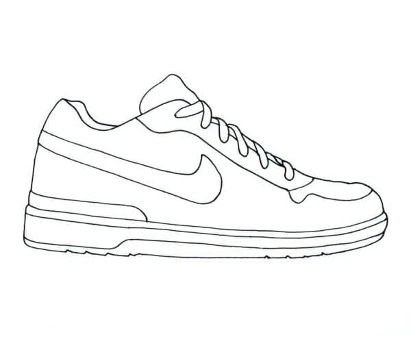 Nike boyama sayfası – çocuk aktivitesi, PDF indir