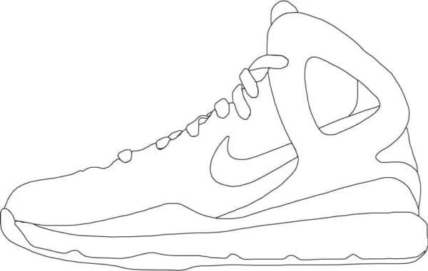 Nike boyama sayfası – sanatsal çalışma, çocuklar için