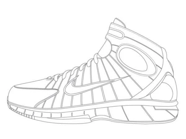 Nike boyama sayfası – PDF indir, sevimli karakter