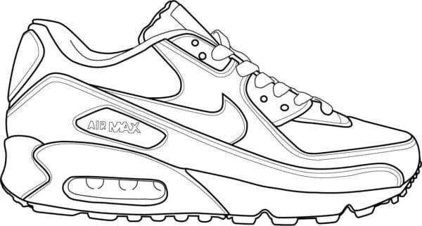 Nike boyama sayfası – evde etkinlik, ücretsiz yazdır