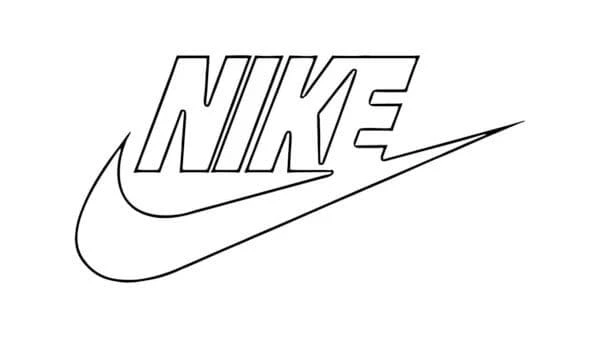 Nike boyama sayfası – sevimli karakter, sanatsal çalışma