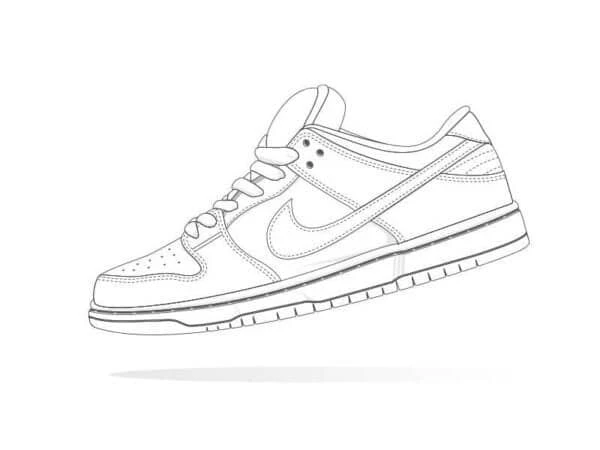 Nike boyama sayfası – el becerilerini geliştirir, boyama çalışması