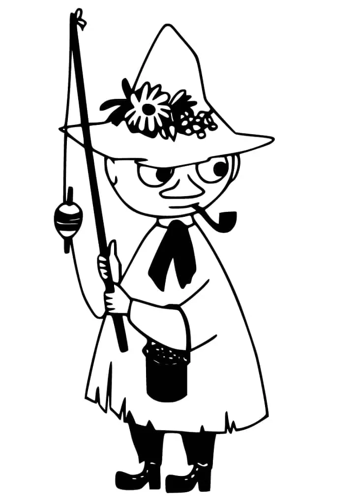 Moomin boyama sayfası #3 – sabır ve özgüven kazandırır, yaratıcı sanat çalışması