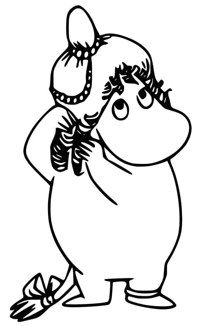 Moomin boyama sayfası #13 – ücretsiz yazdır, boyama etkinliği