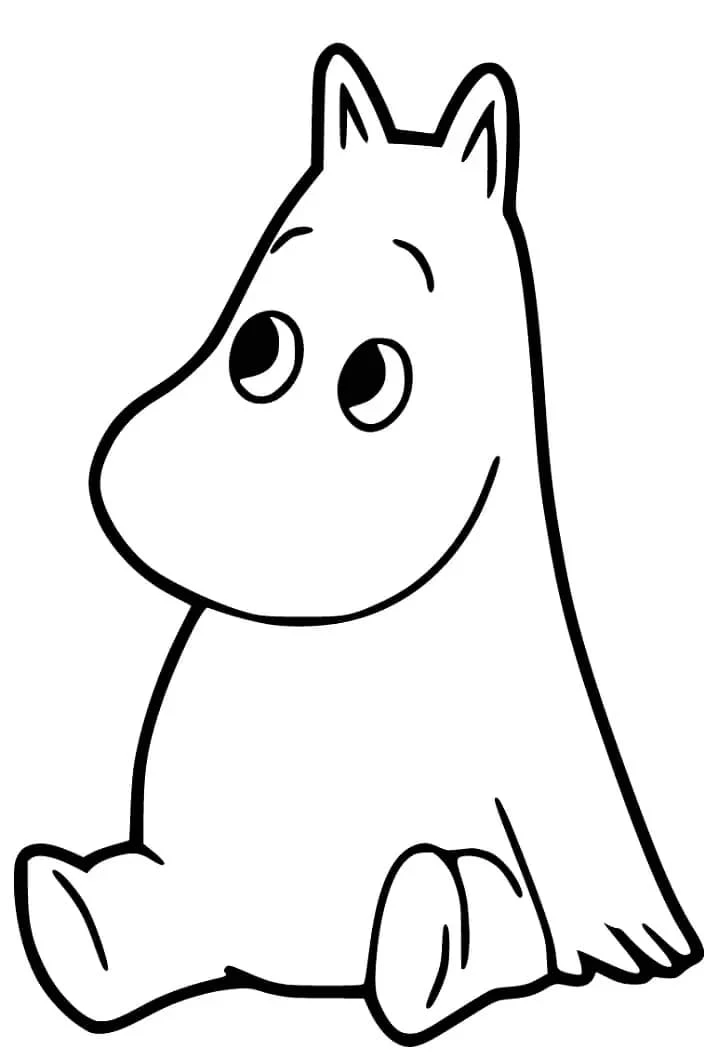 Moomin boyama sayfası #27 – çocuk aktivitesi, ilkokul öğrencileri için