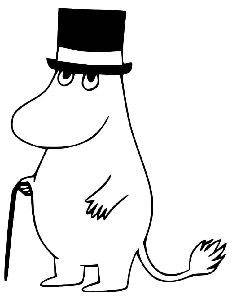 Moomin boyama sayfası – PDF indir, sevimli karakter