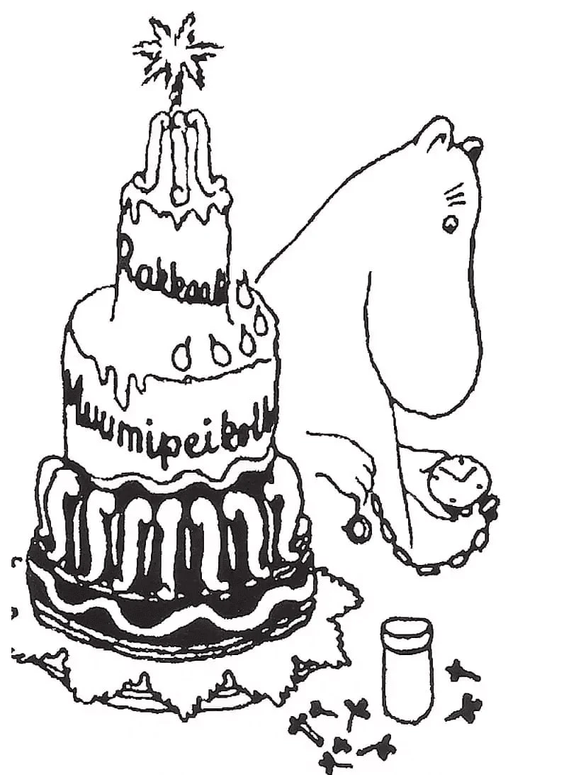 Moomin boyama sayfası – okul öncesi, evde etkinlik