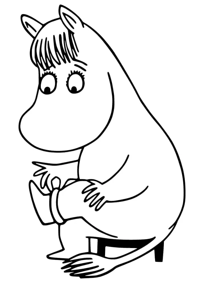 Moomin boyama sayfası – evde etkinlik, ücretsiz yazdır