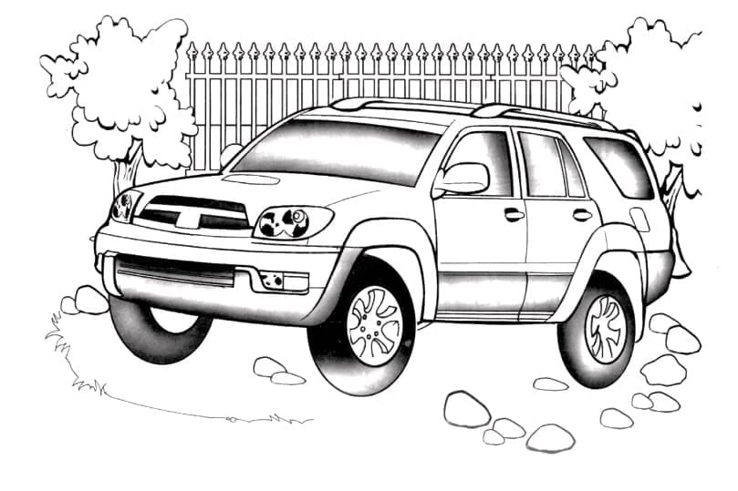 Toyota boyama sayfası – okul öncesi, evde etkinlik