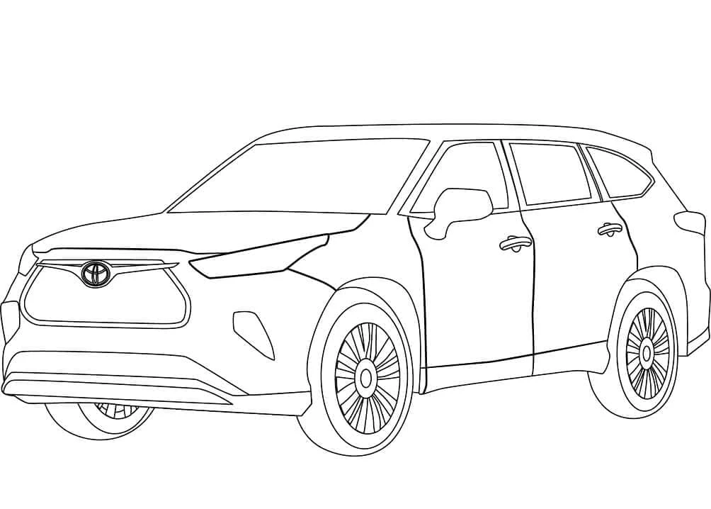 Toyota boyama sayfası – PDF indir, sevimli karakter