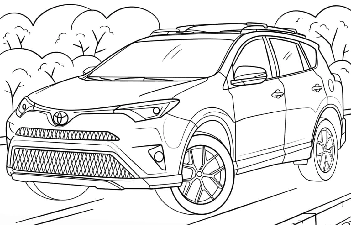 Toyota boyama sayfası – okul öncesi, evde etkinlik