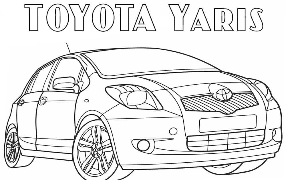 Toyota boyama sayfası – evde etkinlik, ücretsiz yazdır