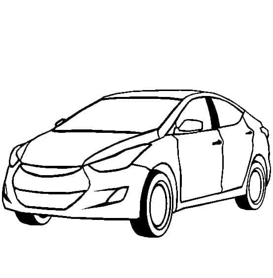 Hyundai boyama sayfası – renkli çizimler, okul öncesi
