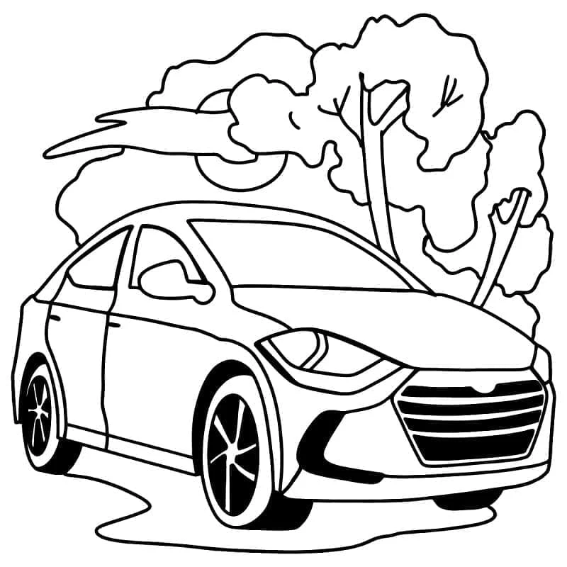 Hyundai boyama sayfası – çocuk aktivitesi, PDF indir