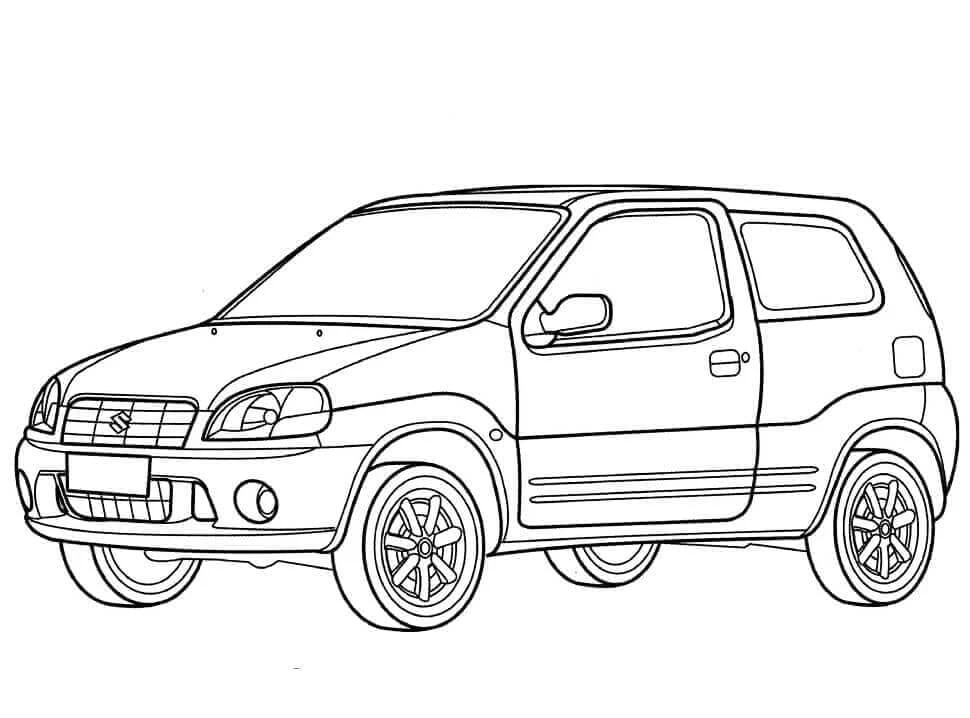 Suzuki boyama sayfası – yaratıcılık, eğlenceli etkinlik
