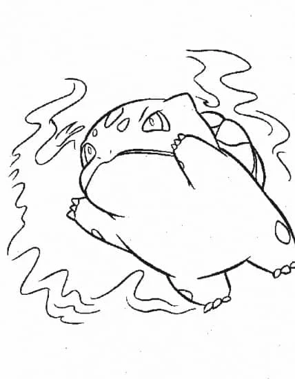 Bulbasaur boyama sayfası – renkli çizimler, okul öncesi