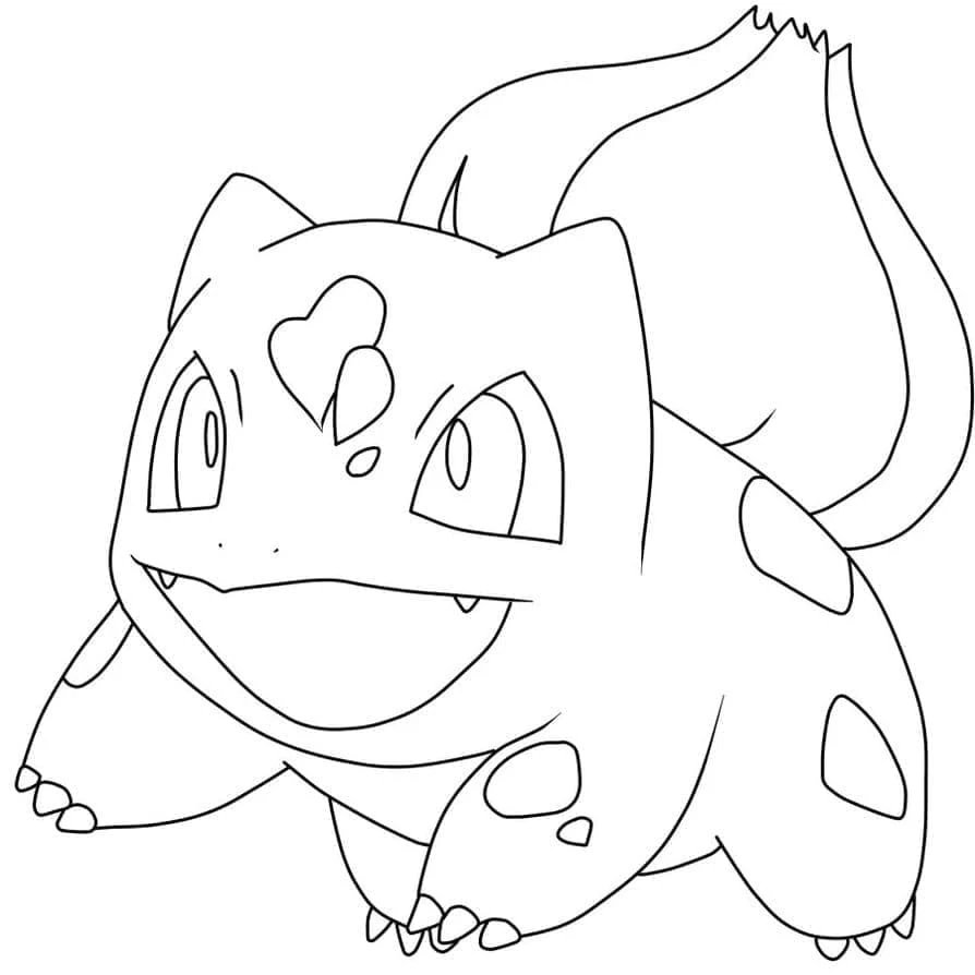 Bulbasaur boyama sayfası – PDF indir, sevimli karakter