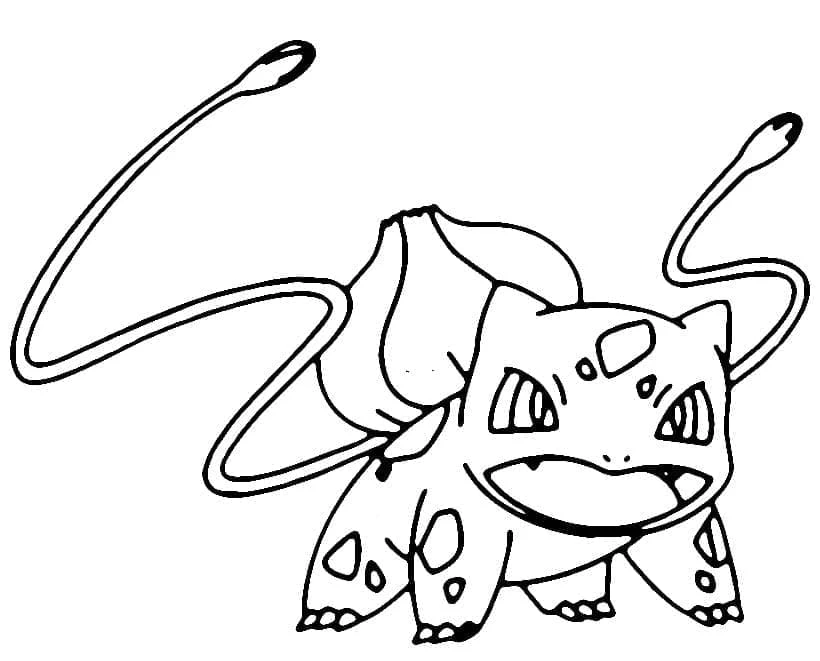 Bulbasaur boyama sayfası – kolay boyama, eğitici aktivite