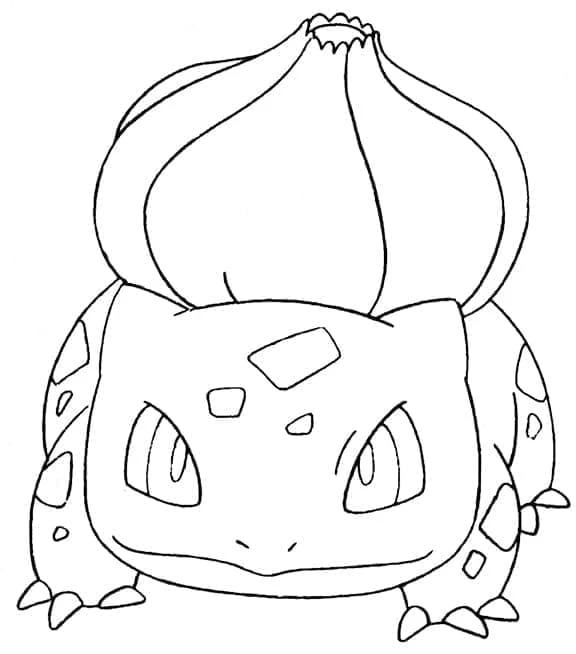 Bulbasaur boyama sayfası – eğlenceli etkinlik, el becerilerini geliştirir