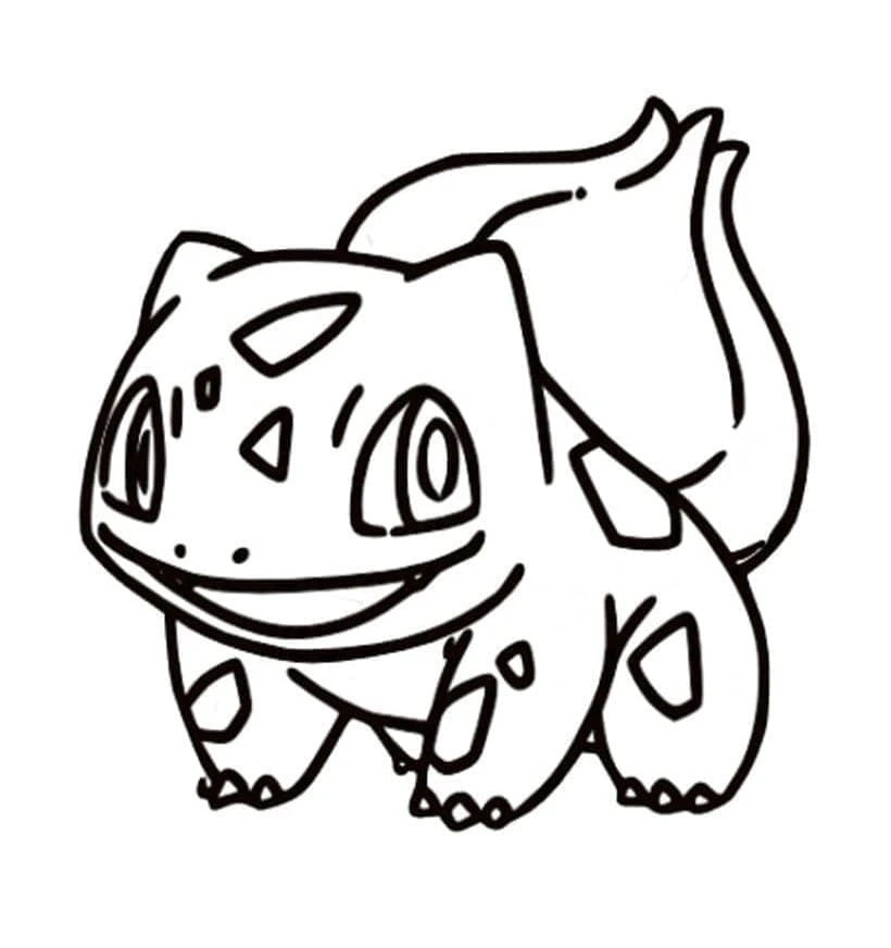 Bulbasaur boyama sayfası – okul öncesi, evde etkinlik