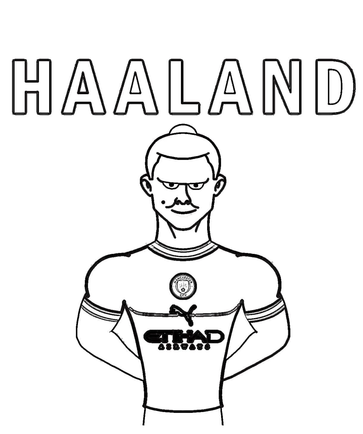 Erling Haaland boyama sayfası – okul öncesi, evde etkinlik