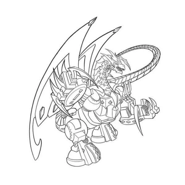 Bakugan boyama sayfası – PDF indir, sevimli karakter