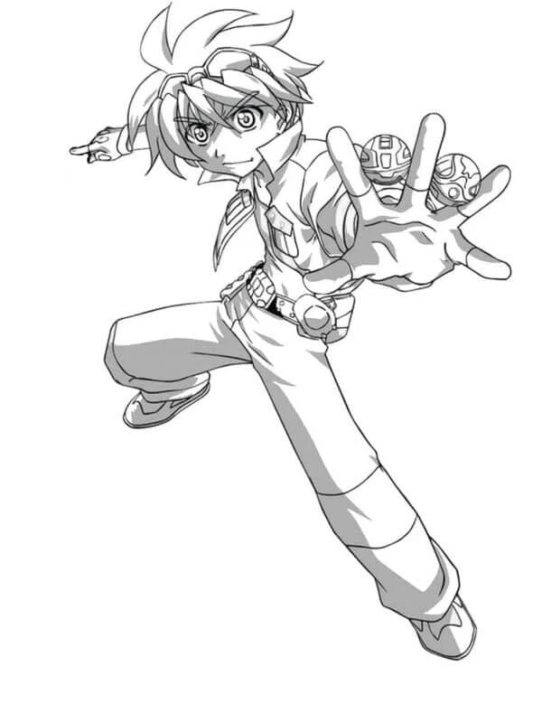 Bakugan boyama sayfası – el becerilerini geliştirir, boyama çalışması