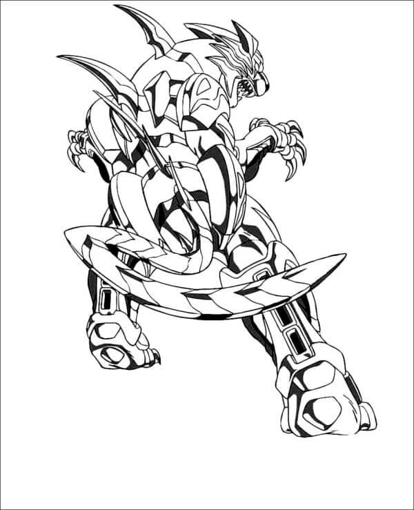 Bakugan boyama sayfası – boyama çalışması, yaratıcılığı geliştirir