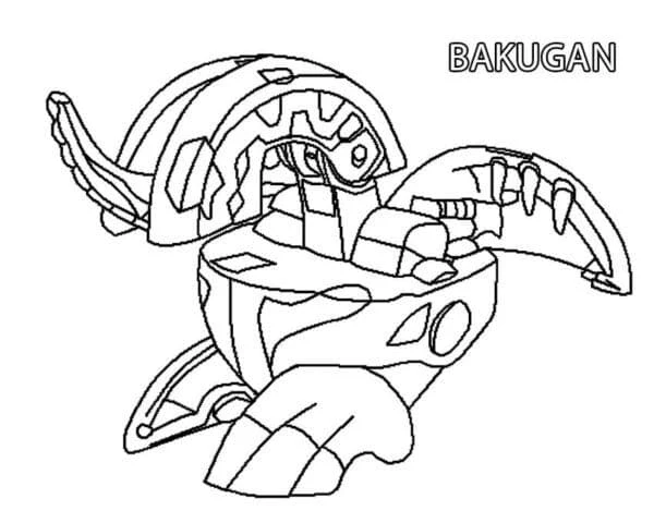 Bakugan boyama sayfası – PDF indir, sevimli karakter