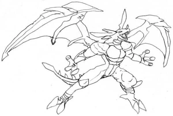 Bakugan boyama sayfası – sevimli karakter, sanatsal çalışma