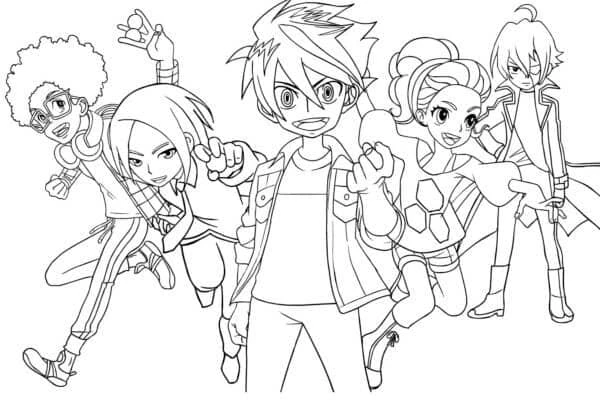 Bakugan boyama sayfası – sanatsal çalışma, çocuklar için