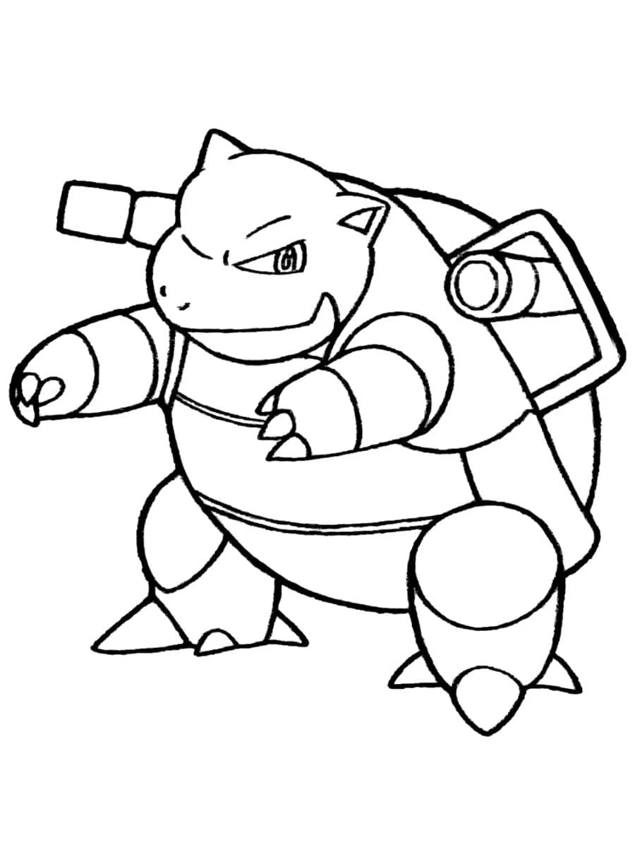 Blastoise boyama sayfası – yaratıcılığı geliştirir, keyifli zaman