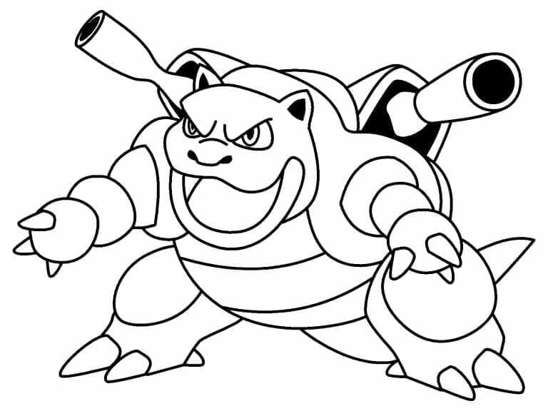 Blastoise boyama sayfası – yaratıcılık, eğlenceli etkinlik