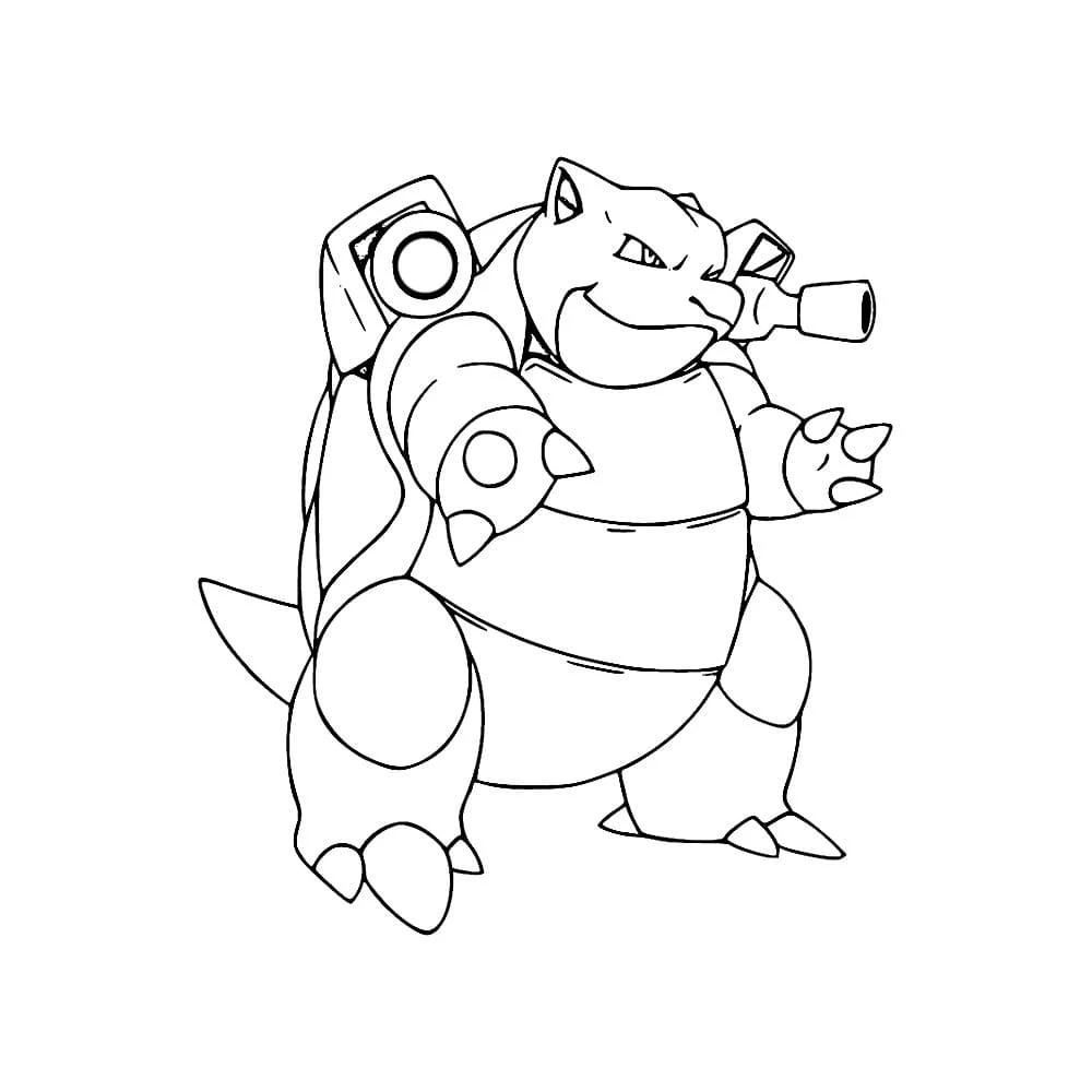 Blastoise boyama sayfası – ücretsiz yazdır, boyama etkinliği