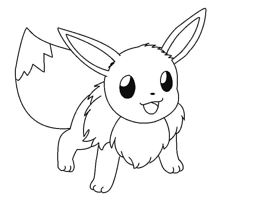 Eevee boyama sayfası – yaratıcılık, eğlenceli etkinlik
