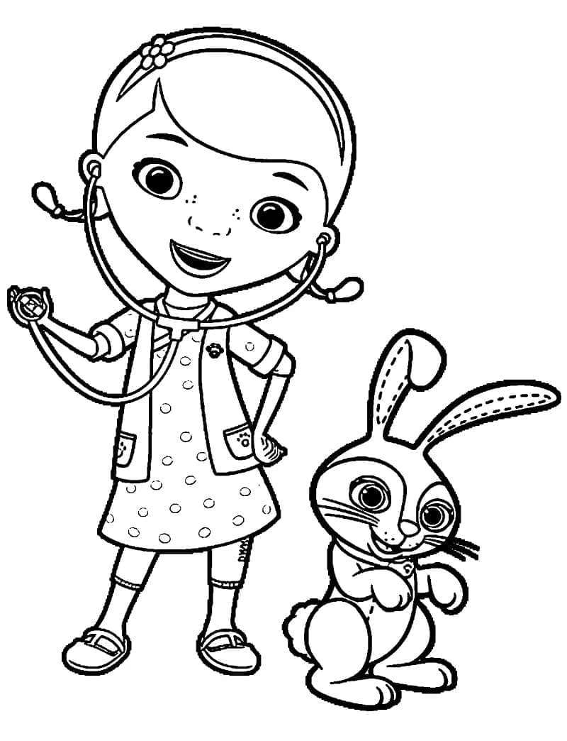 Doktor McStuffins boyama sayfası – yaratıcılığı geliştirir, keyifli zaman