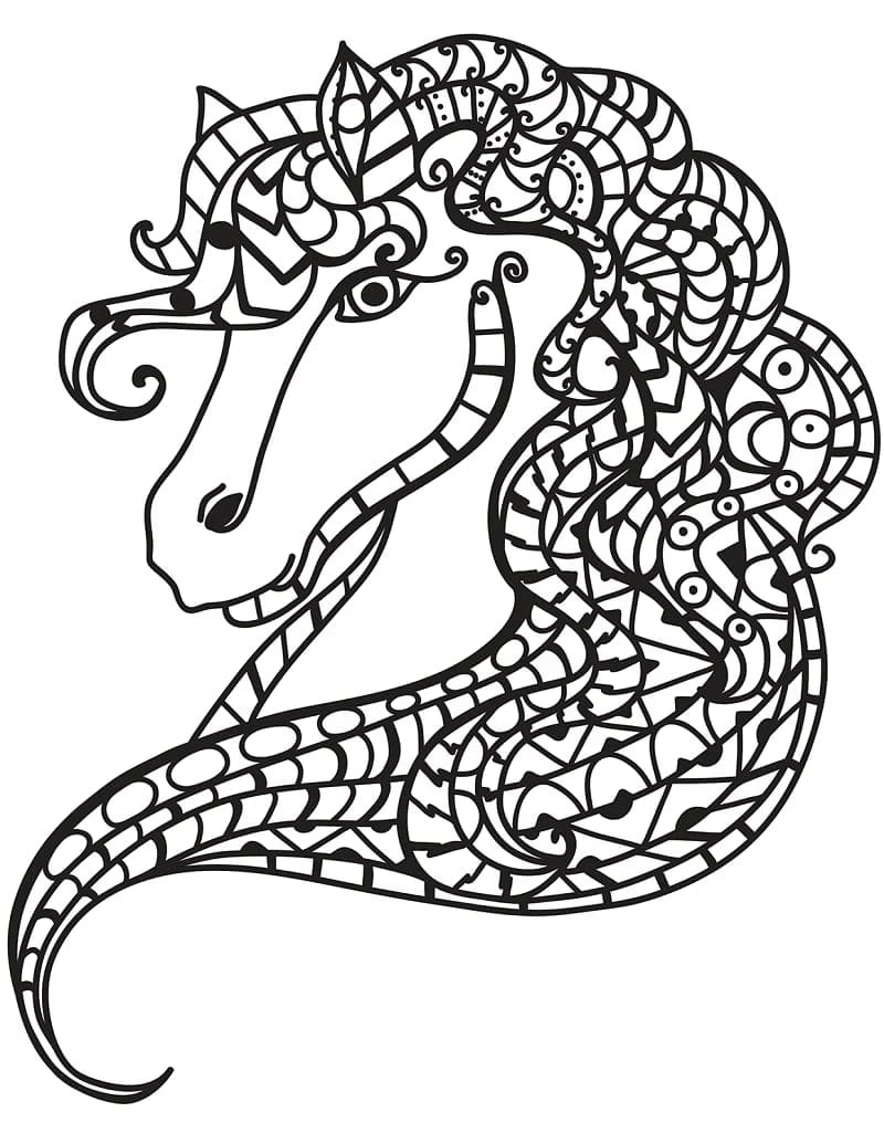 Zentangle boyama sayfası – keyifli zaman, renkli çizimler