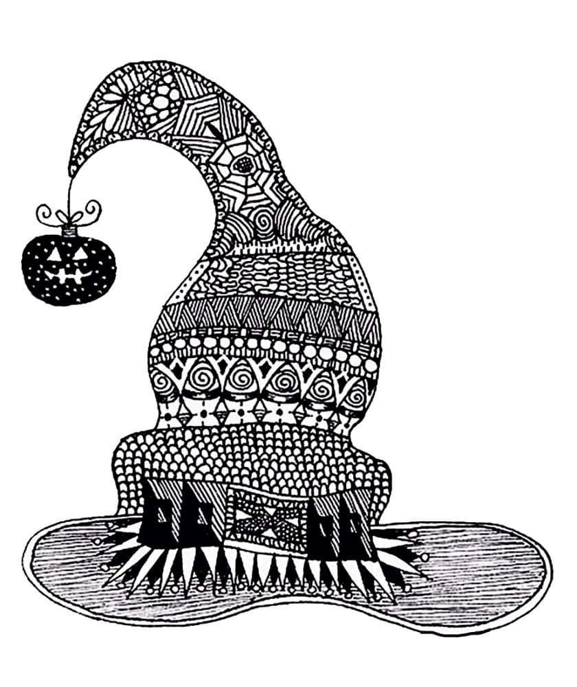 Zentangle boyama sayfası – renkli çizimler, okul öncesi