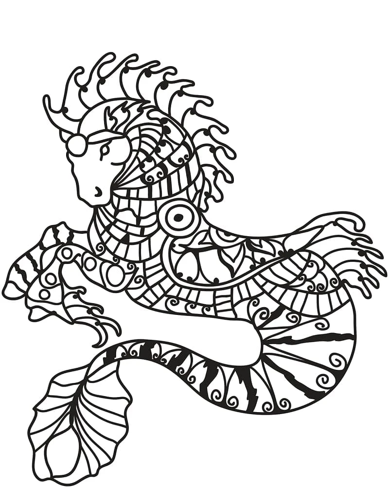 Zentangle boyama sayfası – kolay boyama, eğitici aktivite