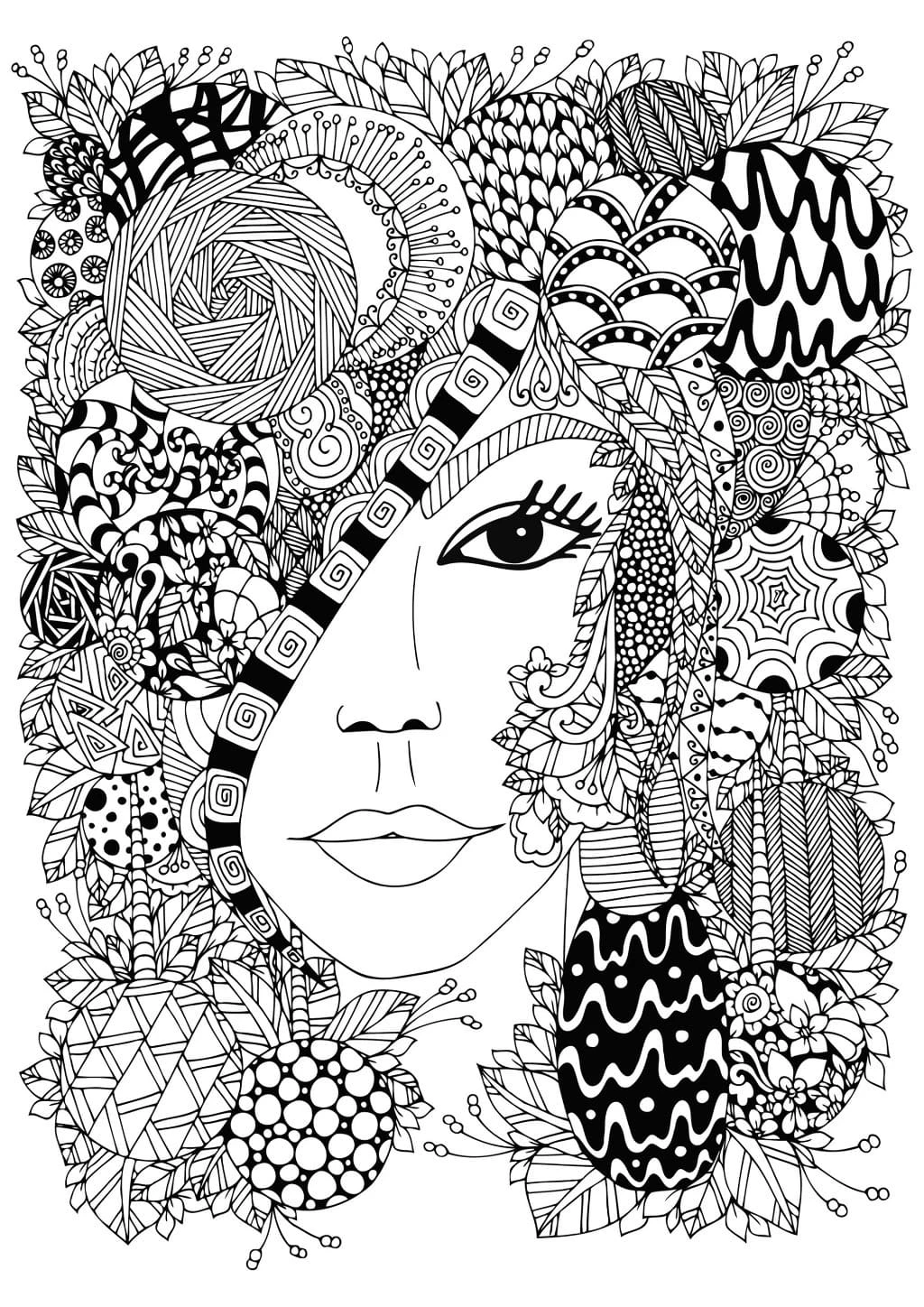 Zentangle boyama sayfası – evde etkinlik, ücretsiz yazdır