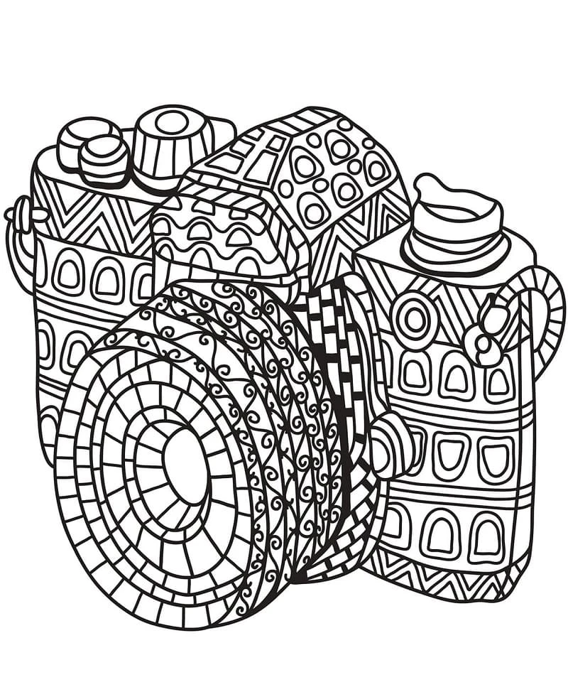 Zentangle boyama sayfası – çocuk aktivitesi, PDF indir
