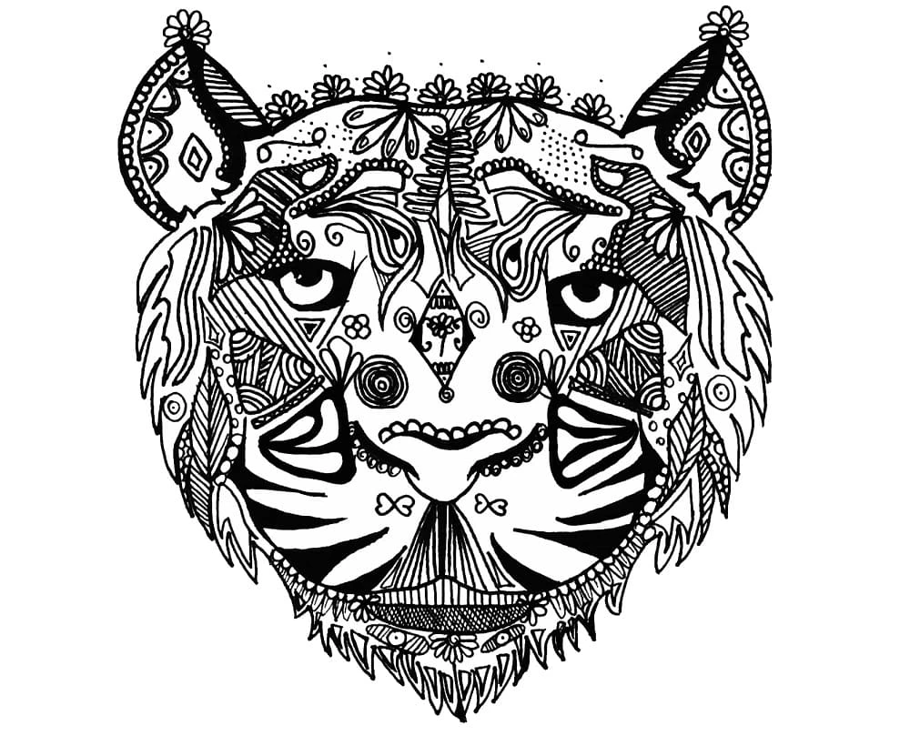 Zentangle boyama sayfası – sanatsal çalışma, çocuklar için